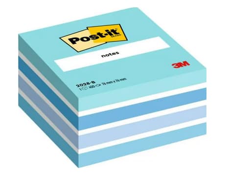 Kubusblok Post-it Notes 76x76 mm pastelblå