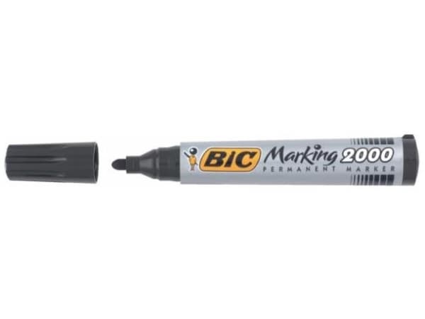 BIC Marking 2000 - Markør - permanent - svart - alkoholbasert blekk - 1.7 mm (en pakke 12)