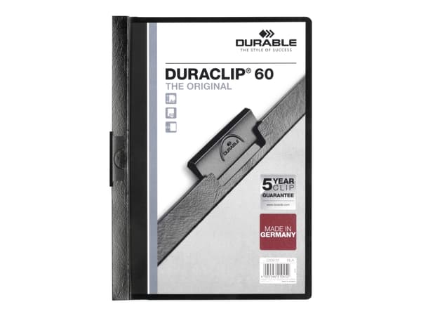 Universalmappe, Durable Duraclip, 60 ark, A4, sort