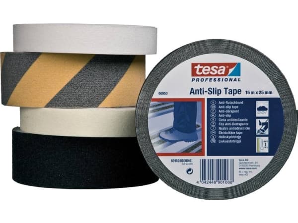 Skridsikker tape Tesa 60950, 25 mm x 15 m, sort