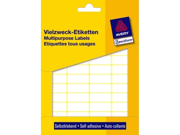 Avery Multi-Purpose Labels 3320 - Selv-adhesiv - hvit - 10 x 32 mm 1144 stk merkelapper