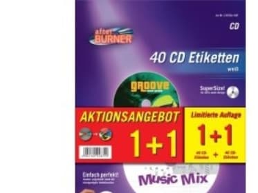 Avery CD/DVD Labels, Hvit, A4, Papir, Laser/Blekkskriver, Permanent, FSC Mix Credit