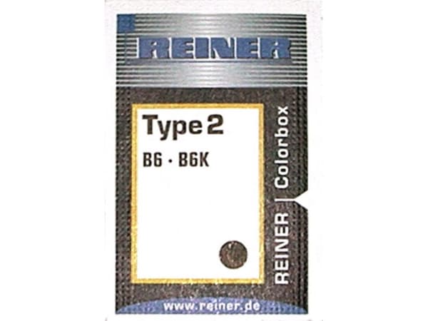 Stempelpude Reiner Colorbox, type 2, 6 cifre, sort
