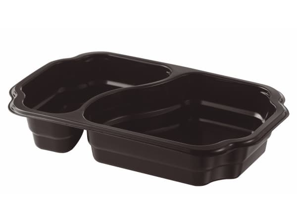 Duni Duniform - Matförvaringsbehållare - 1100 ml - engångsvara - förslutningsbar - svart (paket om 246)