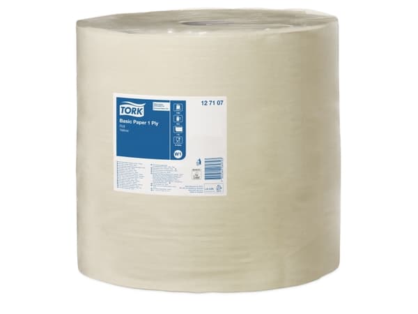 Tork Basic W1 - Papirklut - papir - rull - 1190 m - gul