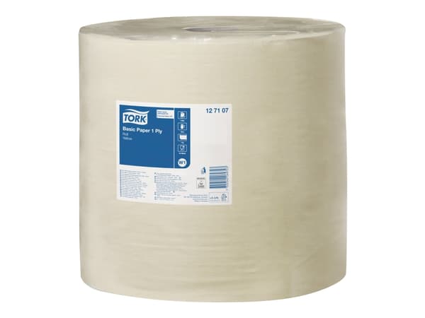 Tork Basic W1 - Papirklut - papir - rull - 1190 m - gul