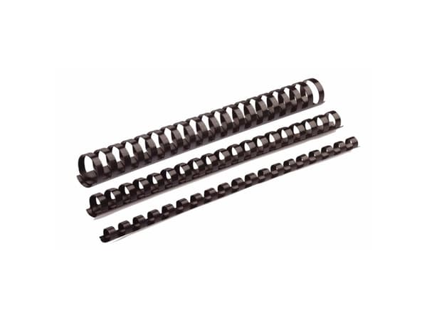 Spiralrygge Fellowes 16mm sort A4 100stk/pak 81-115 ark - (100 stk.)