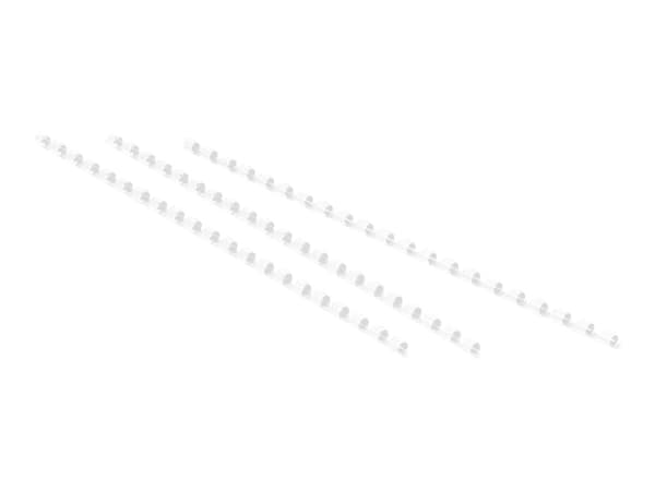 Fellowes Plastic Comb - 19 mm - 30 cm - A4 (210 x 297 mm) - 150 ark - hvit - 100 stk plastbindekam - for Fellowes Galaxy 500, Orion 500, Pulsar+ 300,