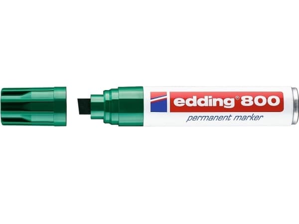edding 800 - Markering - permanent - för glas, metall, plast - grön - 4-12 mm