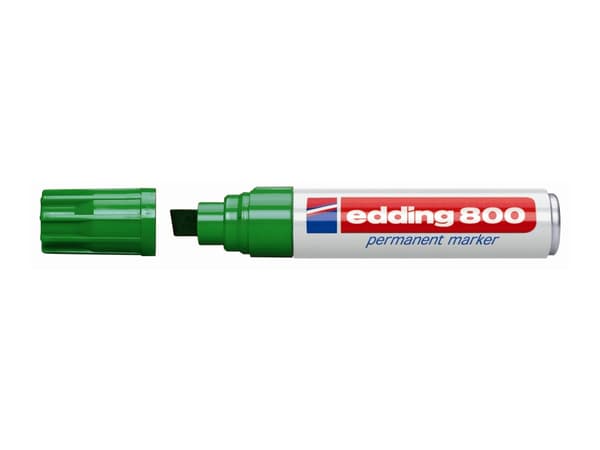 edding 800 - Markering - permanent - för glas, metall, plast - grön - 4-12 mm