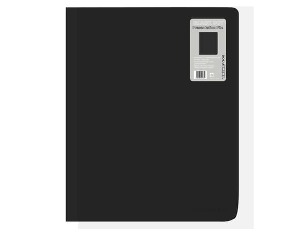 Demo mapp PP bnt A4 sort m/40 lommer+forsidelomme