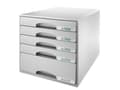 Miniatyrbilde 5 av 5: Leitz Plus - Skuffskap - 5 skuffer - for 245 x 330 mm - grå