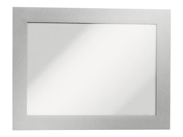DURABLE DURAFRAME - Dokumenthållare - ytmonterad - för A6 - dubbelsidig - silver (paket om 2)