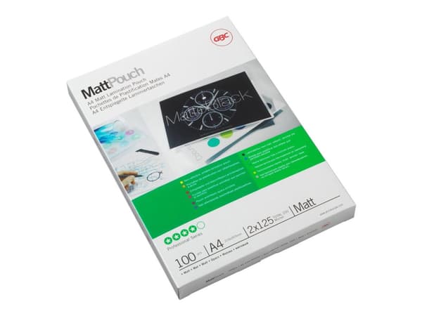 GBC Lam Pouch A4 2X125 mic Matt - 100-pack - matt - A4 (210 x 297 mm) lamineringspunger
