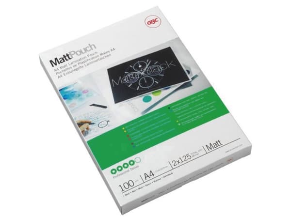 GBC Lam Pouch A4 2X125 mic Matt - 100-pack - matt - A4 (210 x 297 mm) lamineringspunger