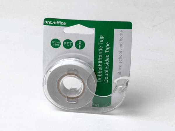 Dobbeltklæbende tape 6m x 12mm PET