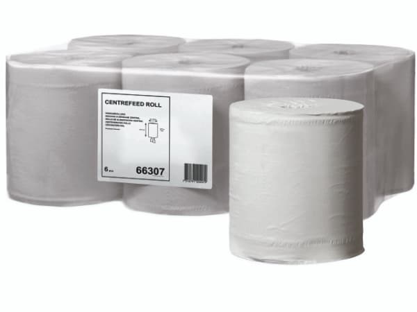Håndklæderulle Neutral Midi 1-lag 275 m uden hylse Hvid,6 stk/krt