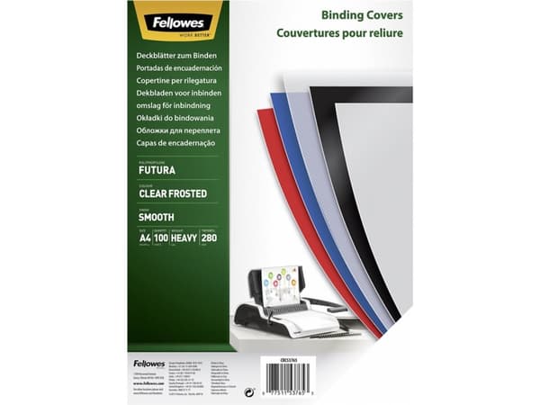 Fellowes - 100-pack - blank, mattert - gjennomsiktig - A4 (210 x 297 mm) lamineringspunger - for Fellowes Galaxy 500, Galaxy Wire, Pulsar+ 300, Quasa