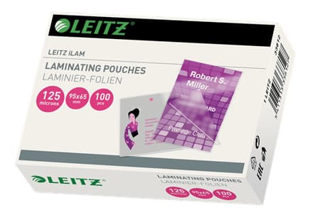 Lamineringslommer Leitz 65x95mm 125 my (100 stk.)