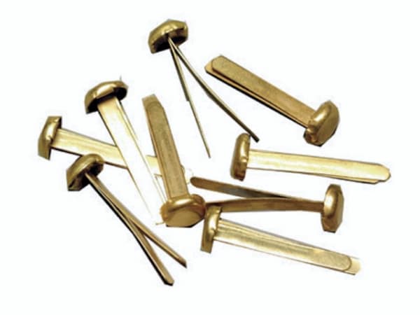 Paperbinders 25mm guldfarvet - (100 stk.)