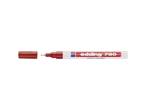 edding 780 paint - Markør - permanent - rød - fargeblekk - 0.8 mm