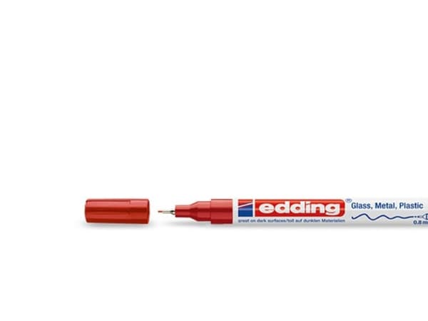 edding 780 paint - Markør - permanent - rød - fargeblekk - 0.8 mm
