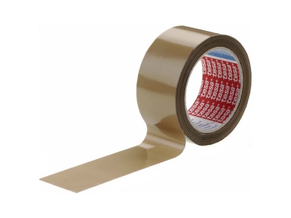 Pakketape Tesa 4120, PVC, 50 mm x 66 m, brun, paket med 6 rullar