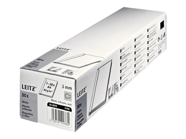Leitz - Diassamleperm - for A4 - kapasitet: 30 ark - svart (en pakke 50)