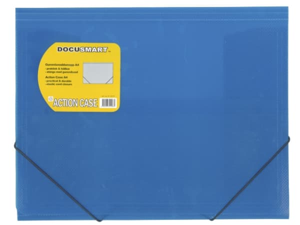 Plastmappe bnt Docusmart A4 blå m/3 klapper