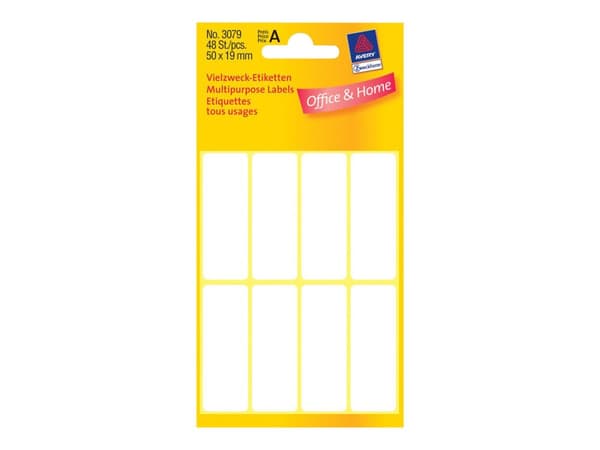 Etiket Avery 3079 hvid 50x19 mm