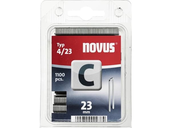 Novus Office 105106300 Smalrygklammer Type 4 1100 stk Dimensioner (L x B) 23 mm x 6 mm