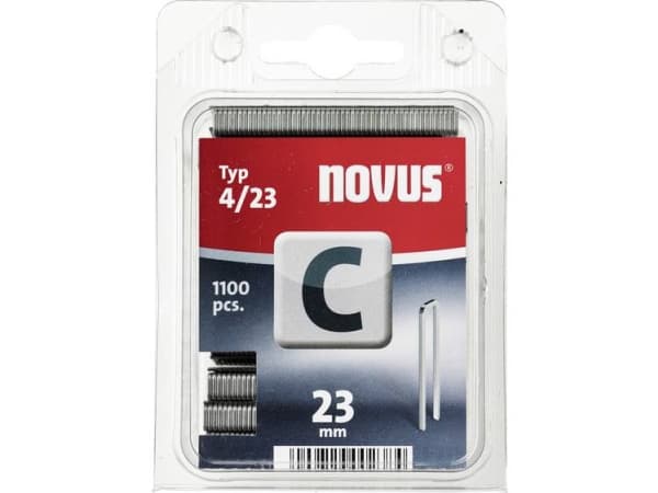 Novus Office 105106300 Smalrygklammer Type 4 1100 stk Dimensioner (L x B) 23 mm x 6 mm