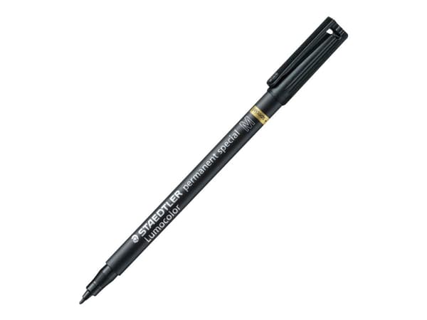 Staedtler Lumocolor 319, Keskikokoinen, 1 väriä, Musta, 1 mm, Polypropeeni (PP)