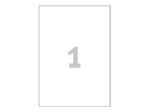 Etikett Avery 3478 permanent - vit - A4 (210 x 297 mm) 100 st (100 ark x 1)