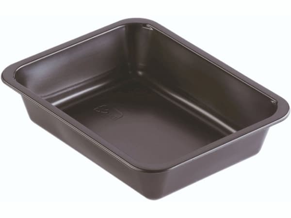 Bakke 1-rum 227x178x50 mm Rektangulær PP Sort,216 Stk/krt