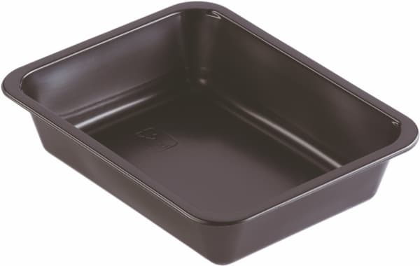 Bakke 1-rum 227x178x50 mm Rektangulær PP Sort,216 Stk/krt