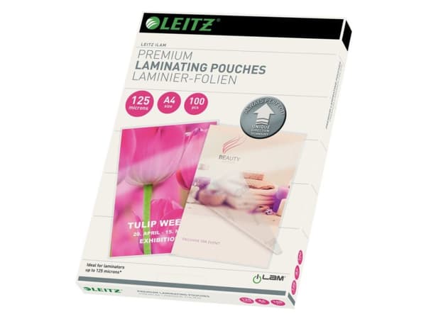 Lamineringslommer A4 125my Leitz krystalklar UDT - (100 stk.)