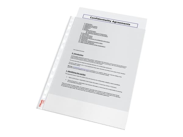 Esselte Standard Plus - Arkbeskytter - for A4 (210 x 297 mm) - gjennomsiktig (en pakke 100)