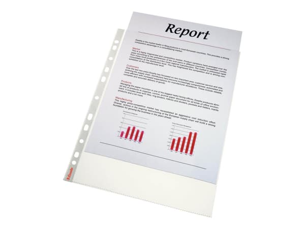 Esselte Standard Plus - Arkbeskytter - for A4 (210 x 297 mm) - gjennomsiktig (en pakke 100)