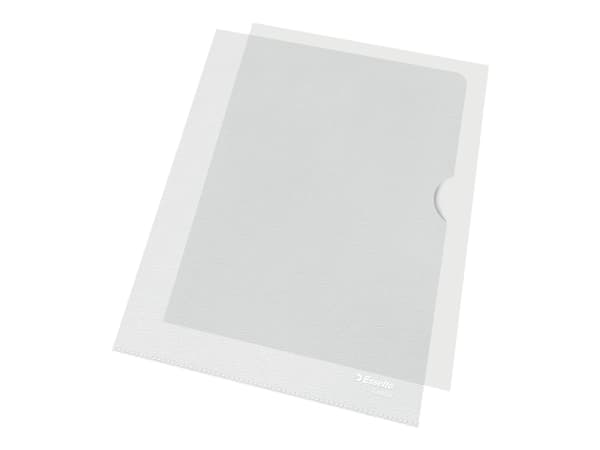 Omslag A5 Esselte 0,105 mm plast med præg - åben top/højre - (100 stk.)