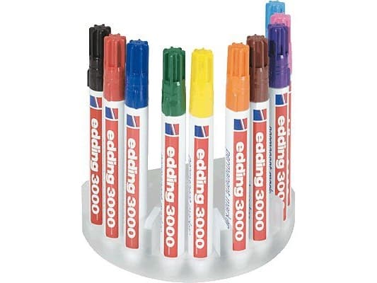 edding 3000 - Markering - permanent - blandade färger - 1.5-3 mm (paket om 10)