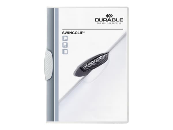DURABLE SWINGCLIP - Klemmefil - for A4 - kapacitet: 30 ark - transparent med hvid klemme