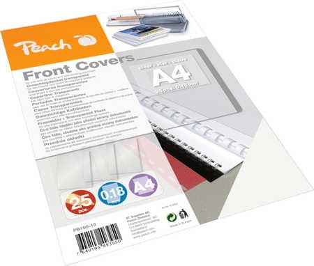 Peach - A4 (210 x 297 mm) - 25 ark - 0.18 mm - gjennomsiktig - permomslag