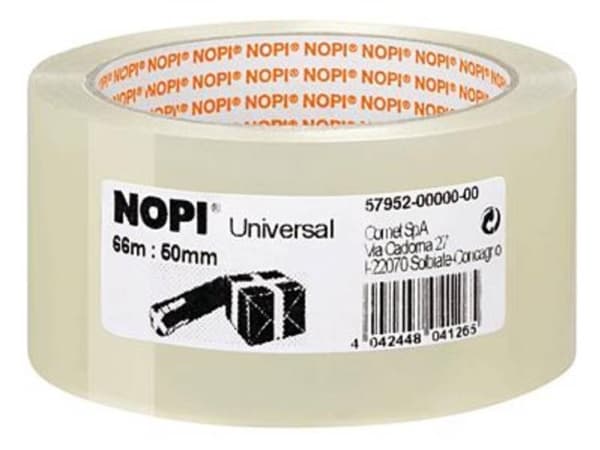 Nopi Universal - Förpackningstejp - 50 mm x 66 m - genomskinlig