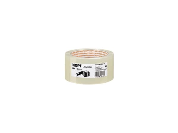 Nopi Universal - Förpackningstejp - 50 mm x 66 m - genomskinlig