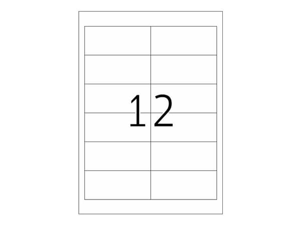 HERMA Premium - Papper - matt - permanent självhäftande - vit - 97 x 42.3 mm 300 etikett (er) (25 ark x 12) laminerade etiketter