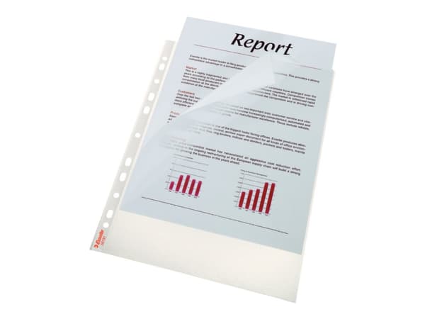 Esselte - Topp- og sidematingsarkbeskytter - for A4 (210 x 297 mm) - klarglass (en pakke 10)