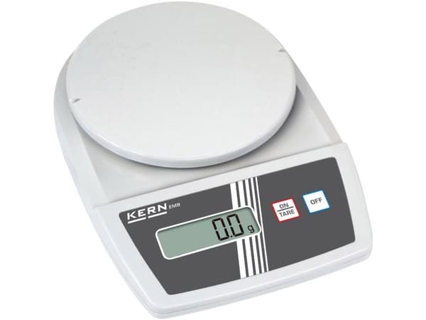 Kern EMB 5.2K5 Brevvægt Vejeområde 5.2 kg Aflæsningsnøjagtighed 5 g Batteridrevet, strømdrevet (valgfrit) Hvid