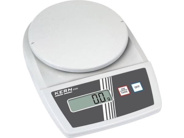 Kern EMB 5.2K5 Brevvægt Vejeområde 5.2 kg Aflæsningsnøjagtighed 5 g Batteridrevet, strømdrevet (valgfrit) Hvid