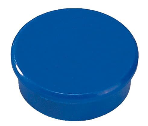 Magneetti, pyöreä, 24 mm, sininen, pakkaus 10 stk.